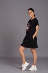 Dia De Los Muertos Black Dress for Women - Go Devil