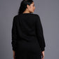Dia De los Printed Black Sweatdress for Women - Go Devil