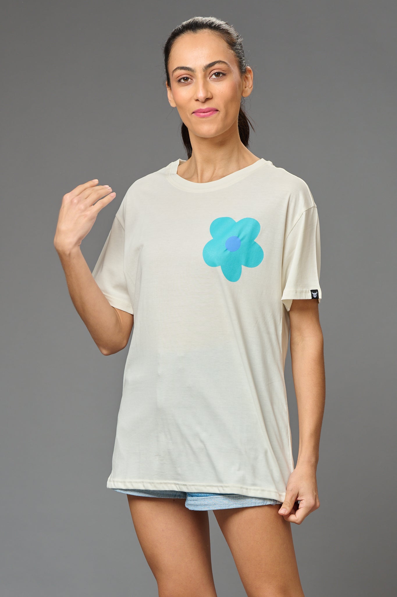 Feel Your Feelings Printed Oversized T-Shirt for Women - Go Devil