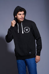 Funking Dope Printed Black Hoodie for Men - Go Devil