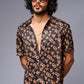 GD (Gold) Printed Black Co-ord Set for Men - Go Devil