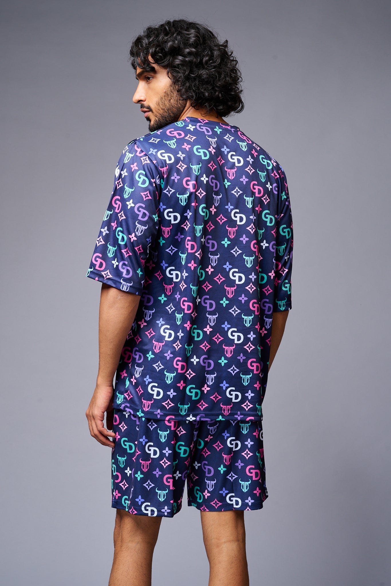 GD Gradient Printed Premium Co-ord Set for Men - Go Devil