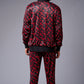 GD (in Red) with Logo Printed Black Bomber Style Jacket with Pant Co-ord Set for Men - Go Devil