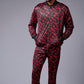 GD (in Red) with Logo Printed Black Bomber Style Jacket with Pant Co-ord Set for Men - Go Devil