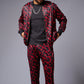 GD (in Red) with Logo Printed Black Bomber Style Jacket with Pant Co-ord Set for Men - Go Devil