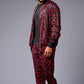 GD (in Red) with Logo Printed Black Bomber Style Jacket with Pant Co-ord Set for Men - Go Devil