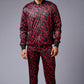 GD (in Red) with Logo Printed Black Bomber Style Jacket with Pant Co-ord Set for Men - Go Devil