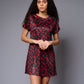 GD (in Red) with logo Printed Black Dresses for Women - Go Devil
