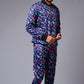 GD Logo Colourful Printed Black Bomber Style Jacket with Pant Co-ord Set for Men - Go Devil