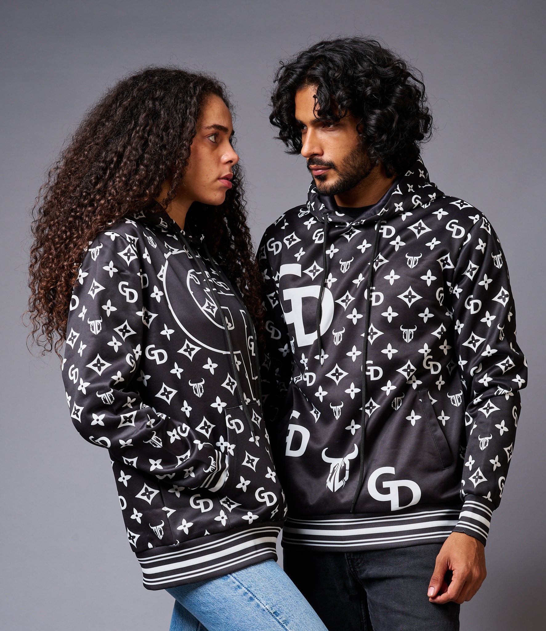 GD Printed Black Couples Wear - Go Devil