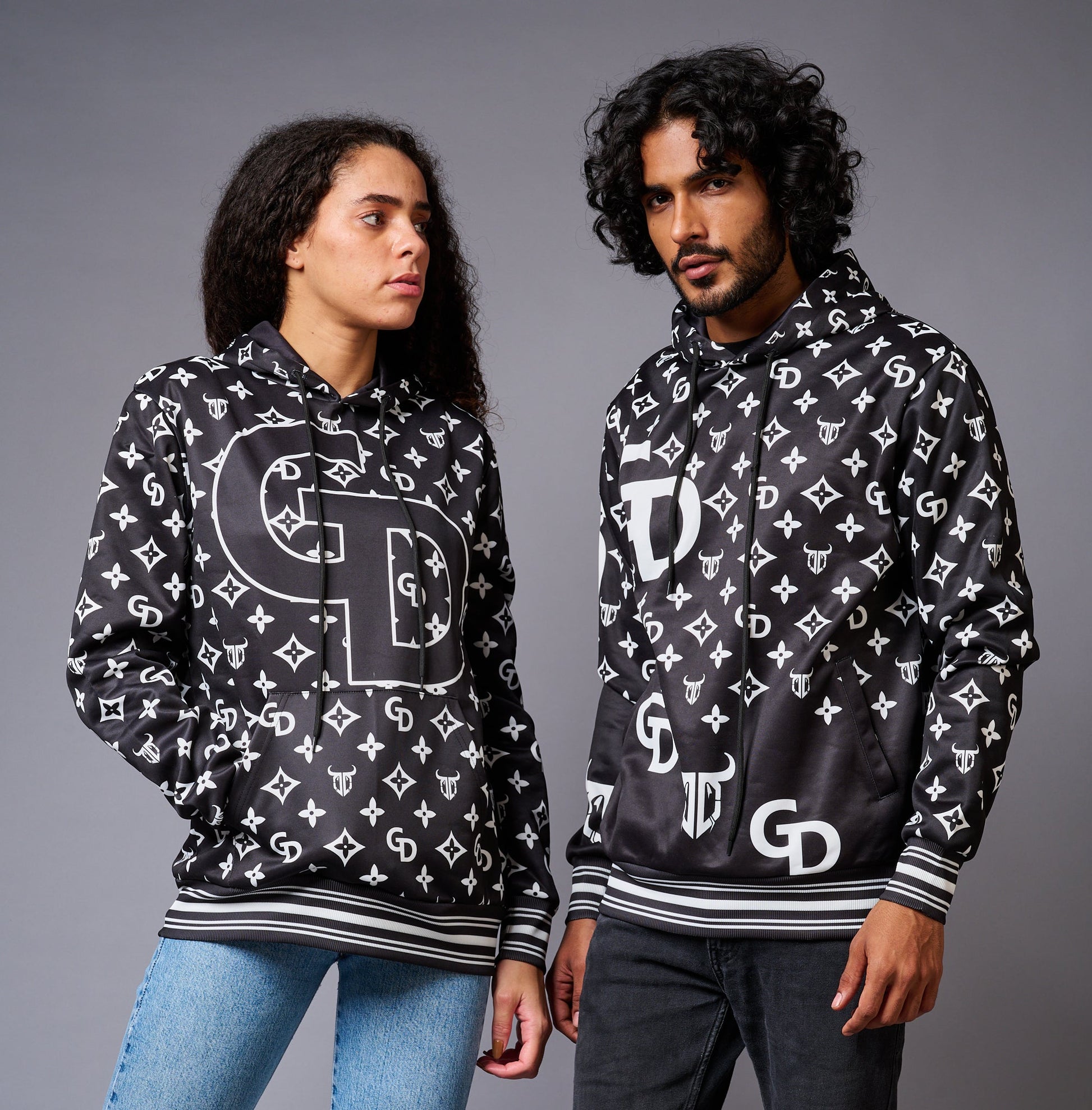GD Printed Black Couples Wear - Go Devil