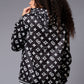 GD Printed Black Hoodie for Women - Go Devil