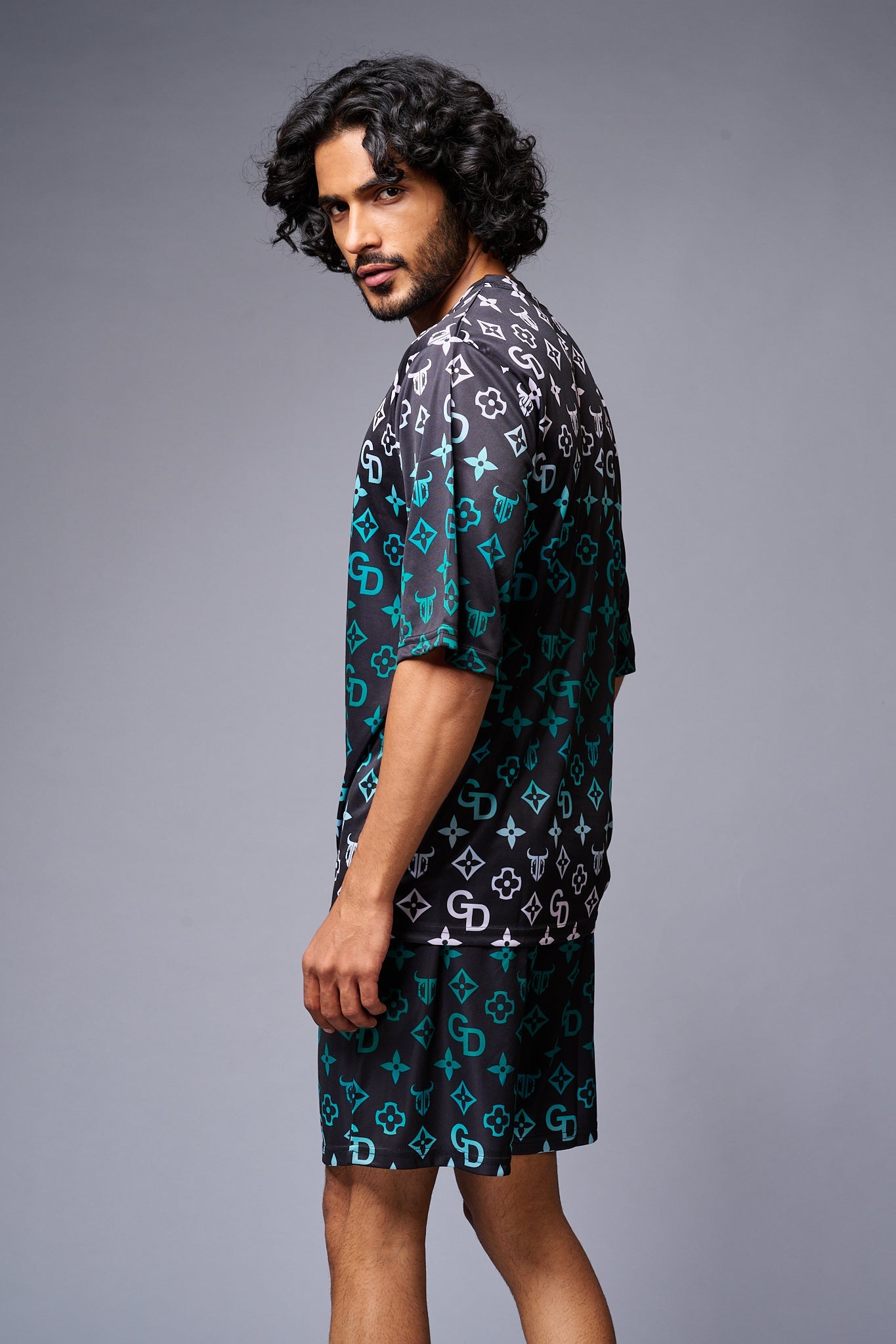 GD Printed Gradient Co-ord Set for Men - Go Devil