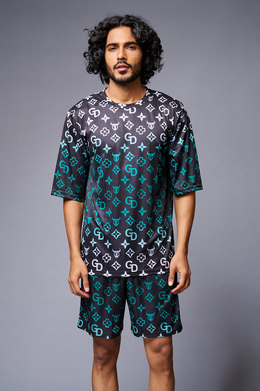 GD Printed Gradient Co-ord Set for Men - Go Devil