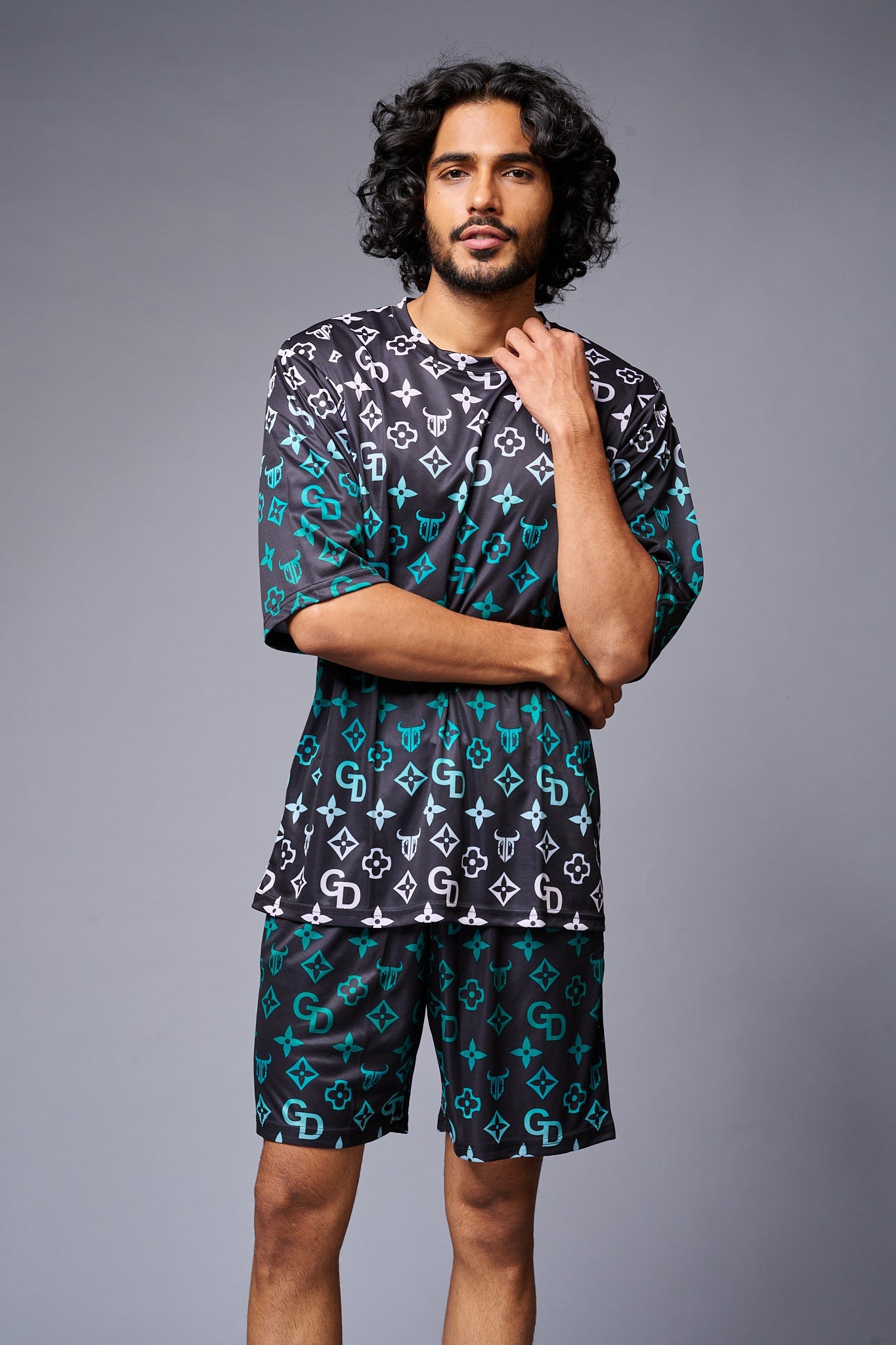 GD Printed Gradient Co-ord Set for Men - Go Devil