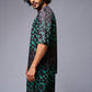 GD Printed (Green Gradient) Black Co-ord Set for Men - Go Devil