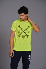 G/D Printed Green T-Shirt for Men - Go Devil