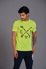 G/D Printed Green T-Shirt for Men - Go Devil