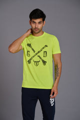 G/D Printed Green T-Shirt for Men - Go Devil