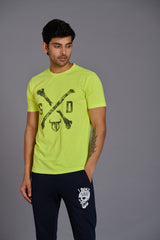 G/D Printed Green T-Shirt for Men - Go Devil