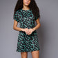 GD with Logo (in Green) Printed Black Dresses for Women - Go Devil
