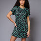 GD with Logo (in Green) Printed Black Dresses for Women - Go Devil