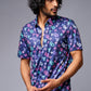 GD (with Logo) Printed Blue Shirt for Men - Go Devil