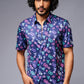 GD (with Logo) Printed Blue Shirt for Men - Go Devil