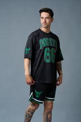 Go Devil 66 (in Green) Printed Black Polyester Co-ord Set for Men - Go Devil