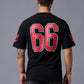 Go Devil 66 (in Red) Printed Black Oversized T-Shirt for Men - Go Devil