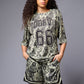 Go Devil 66 Printed Paisley Green & Black Co-ord Set for Women - Go Devil