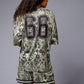 Go Devil 66 Printed Paisley Green & Black Co-ord Set for Women - Go Devil