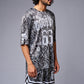 Go Devil 66 Printed Paisley White & Black Co-ord Set for Men - Go Devil