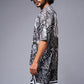 Go Devil 66 Printed Paisley White & Black Co-ord Set for Men - Go Devil