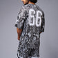 Go Devil 66 Printed Paisley White & Black Co-ord Set for Men - Go Devil