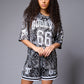 Go Devil 66 Printed Paisley White & Black Co-ord Set for Women - Go Devil