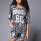 Go Devil 66 Printed Paisley White & Black Co-ord Set for Women - Go Devil