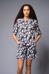 Go Devil 66 Printed Paisley White & Black Co-ord Set for Women - Go Devil