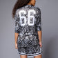 Go Devil 66 Printed Paisley White & Black Co-ord Set for Women - Go Devil