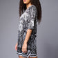 Go Devil 66 Printed Paisley White & Black Co-ord Set for Women - Go Devil