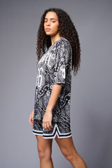Go Devil 66 Printed Paisley White & Black Co-ord Set for Women - Go Devil