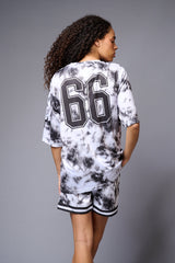 Go Devil 66 Printed White & Black Tie Dye Co-ord Set for Women - Go Devil