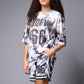 Go Devil 66 Printed White & Black Tie Dye Co-ord Set for Women - Go Devil
