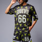 Go Devil 66 with Logo Printed in Green & White Co-ord Set for Men - Go Devil
