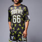 Go Devil 66 with Logo Printed in Green & White Co-ord Set for Men - Go Devil