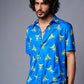 Go Devil Logo Printed Blue Shirt for Men - Go Devil