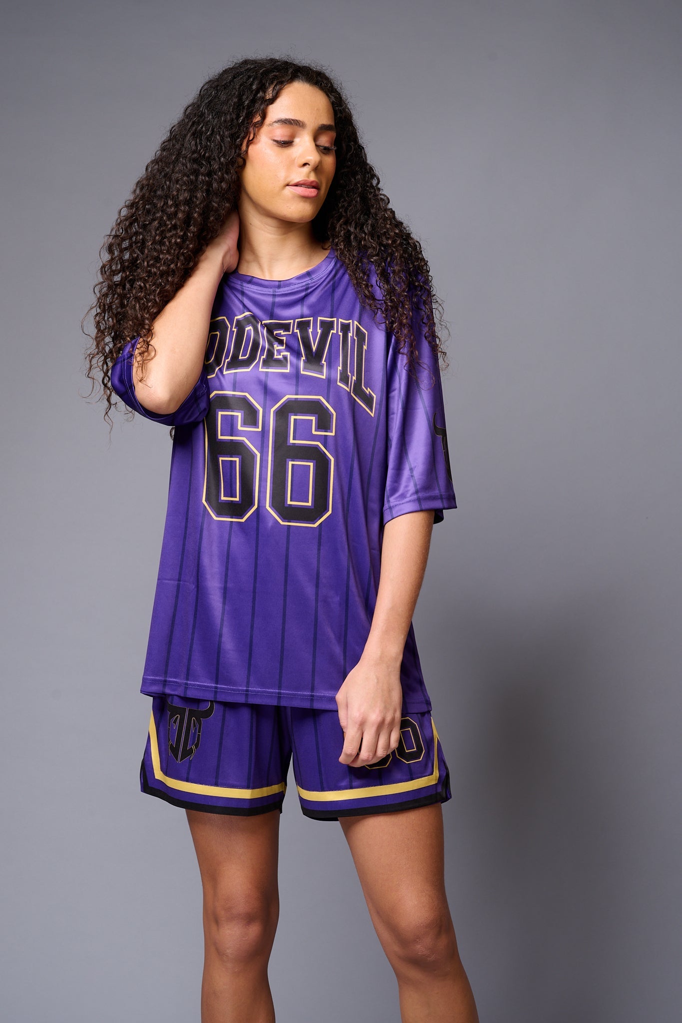 Go Devil Logo Printed in Black Co-ord Set for Women - Go Devil
