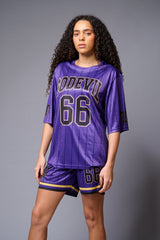 Go Devil Logo Printed in Black Co-ord Set for Women - Go Devil