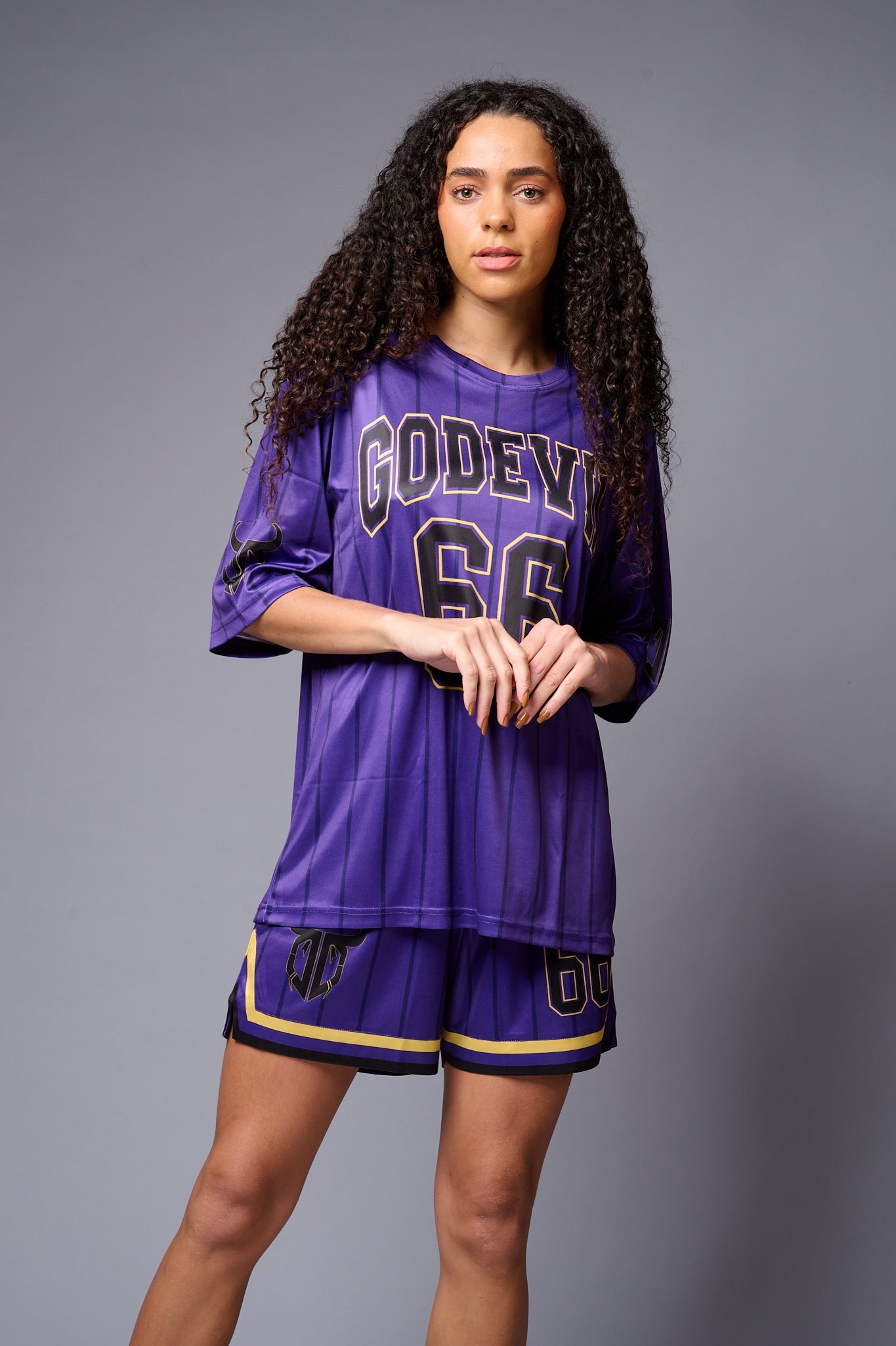 Go Devil Logo Printed in Black Co-ord Set for Women - Go Devil