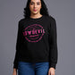 Go Devil Originals (in Pink) Printed Black Sweatshirt for Women - Go Devil